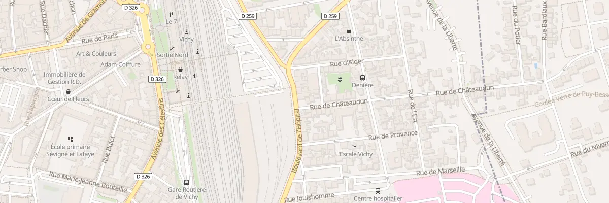 Plan du 1 Rue de Chateaudun à Vichy