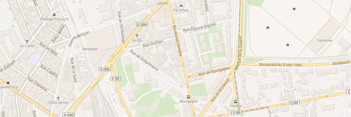 Plan du 87 Bd Denière à Vichy