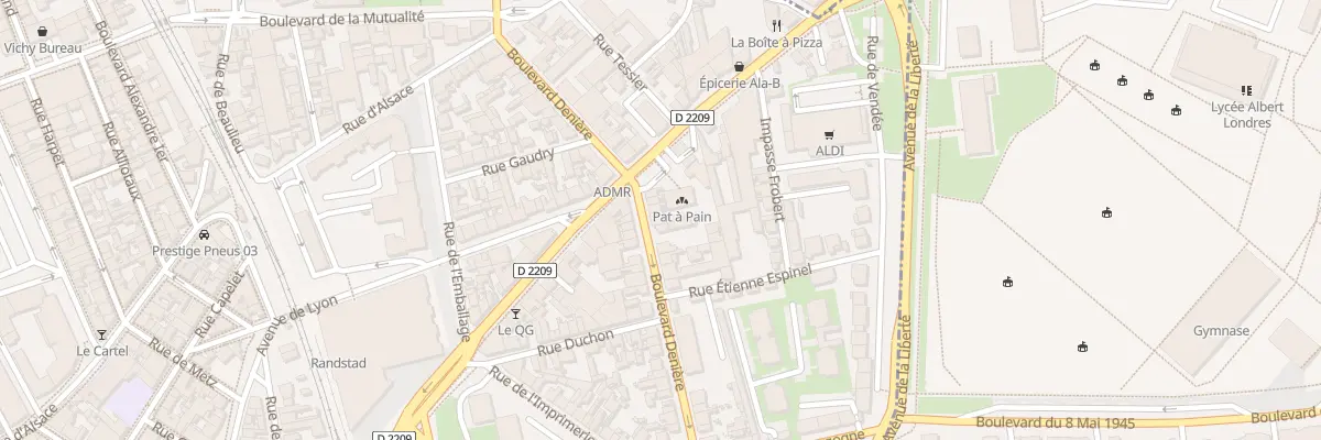 Plan du 116 Bd Denière à Vichy