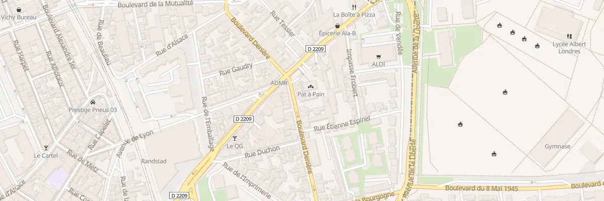 Plan du 114 Bd Denière à Vichy