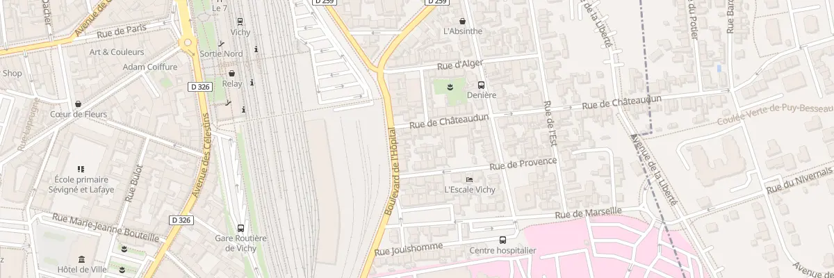 Plan du 6 Rue de Chateaudun à Vichy