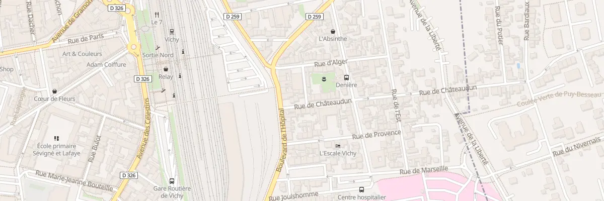Plan du 7 Rue de Chateaudun à Vichy