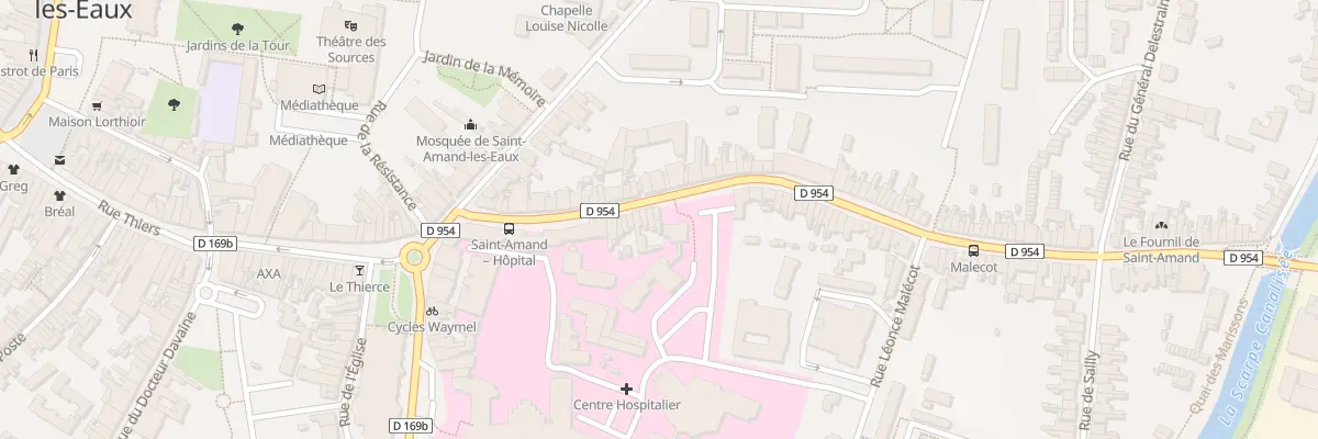 Plan du 22 Rue Louise de Bettignies à Saint-Amand-les-Eaux