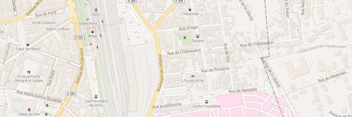 Plan du 10 Rue de Chateaudun à Vichy