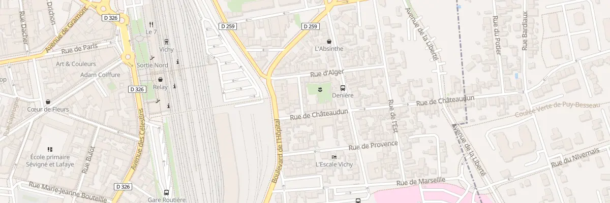 Plan du 4 Pas Clam à Vichy