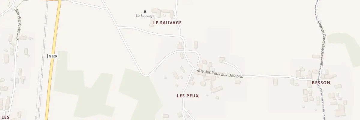 Plan du 2 Rue des Peux aux Bessons à Créchy