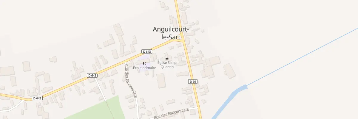 Plan du 2 Rue Aristide Fricoteaux à Anguilcourt-le-Sart