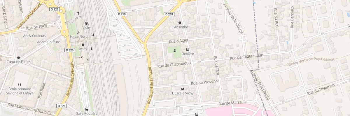 Plan du 15 Rue de Chateaudun à Vichy