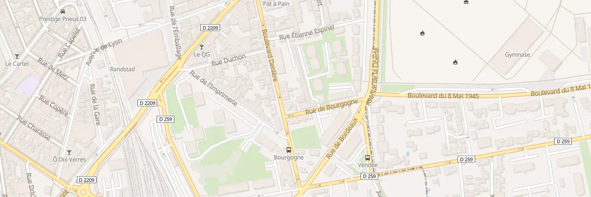 Plan du 86 Bd Denière à Vichy