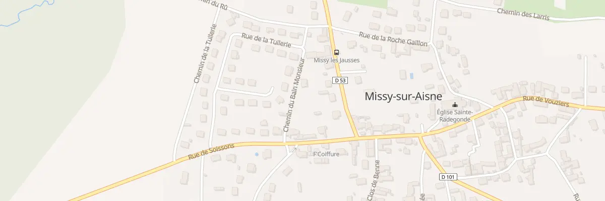 Plan du 1B Rue du Chemin des Dames à Missy-sur-Aisne