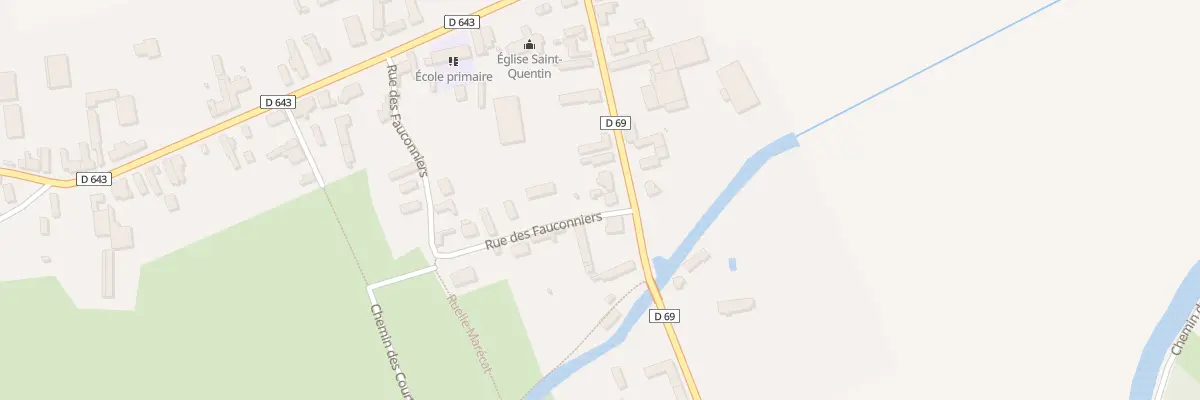 Plan du 2 Rue des Fauconniers à Anguilcourt-le-Sart