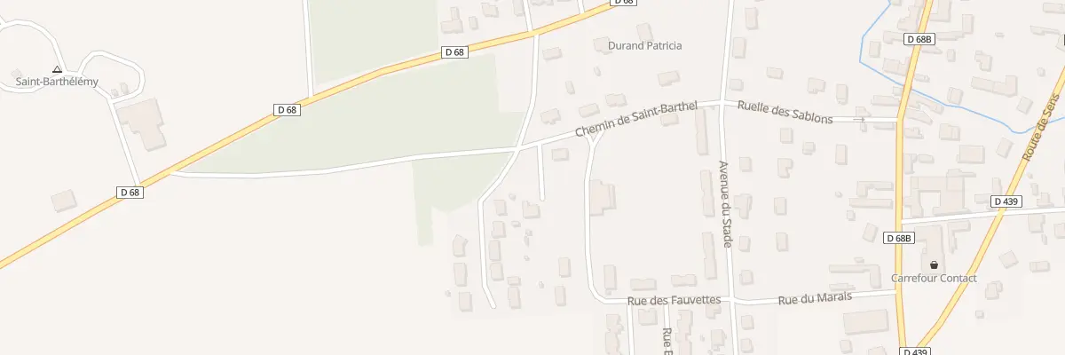 Plan du 7 Saint Barthélémy à Traînel
