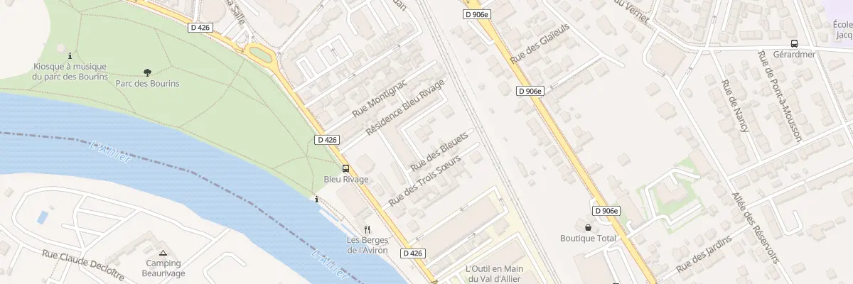 Plan du 7 Rue des Bleuets à Vichy