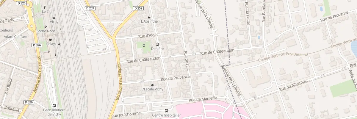 Plan du 28 Rue de Chateaudun à Vichy