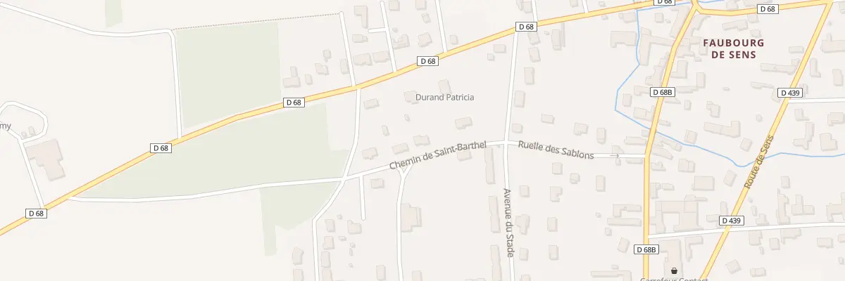 Plan du Chemin de Saint Barthel à Traînel