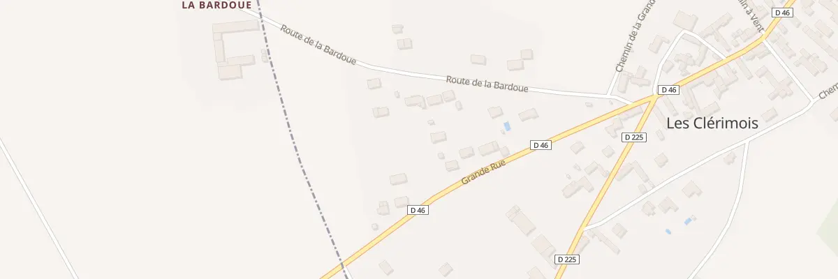 Plan du 13 Rte de la Bardoue aux Clérimois