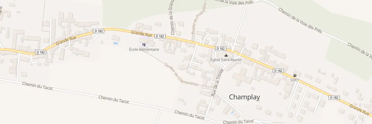 Plan du 39 Grande Rue à Champlay