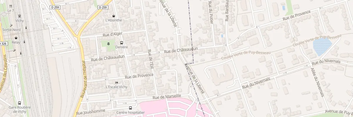 Plan du 50 Rue de Chateaudun à Vichy