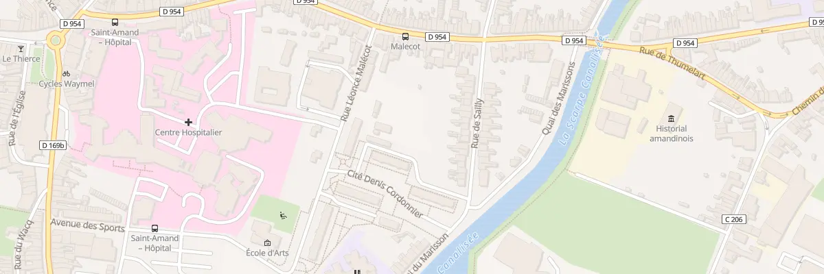 Plan du 7 Rue Léonce Malécot à Saint-Amand-les-Eaux