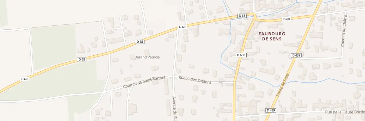Plan du 22 Av du Stade à Traînel