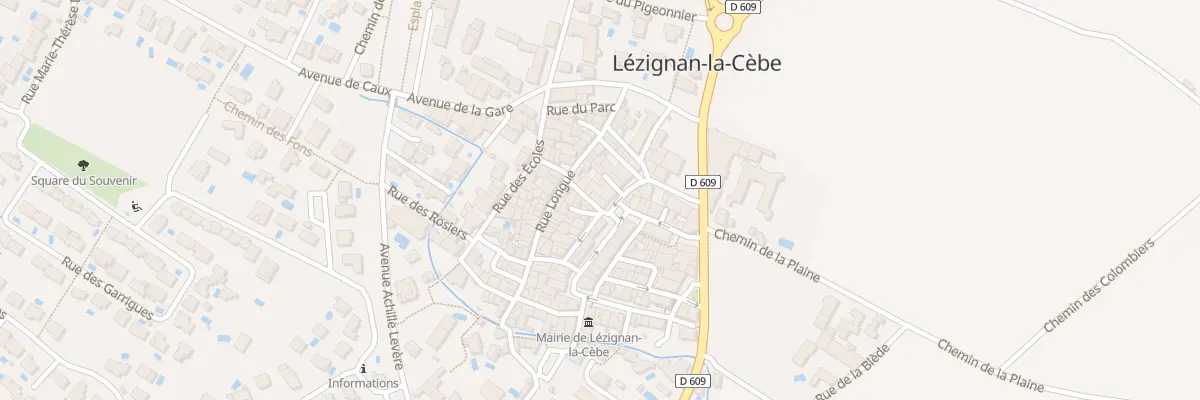 Plan du 2 Rue des Anciennes Ecoles à Lézignan-la-Cèbe