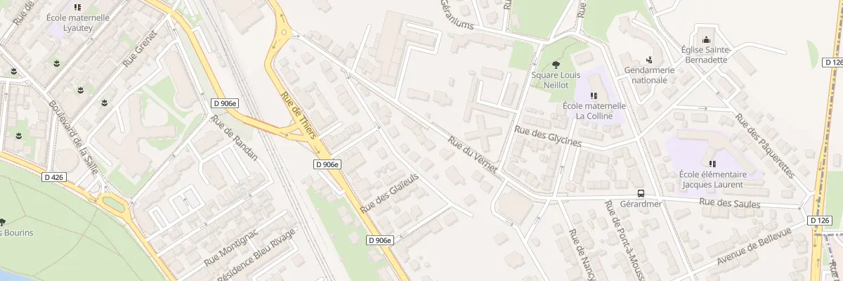 Plan du 24 Rue du Vernet à Vichy