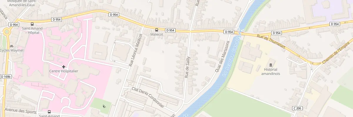 Plan du 10 Rue de Sailly à Saint-Amand-les-Eaux