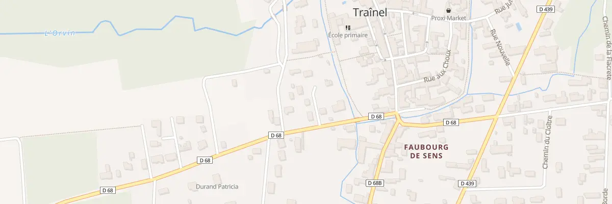 Plan du 3 Rue de la Croix Rouge à Traînel