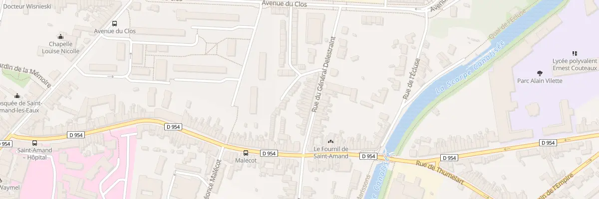 Plan du 25 Rue du Gal Delestraint à Saint-Amand-les-Eaux