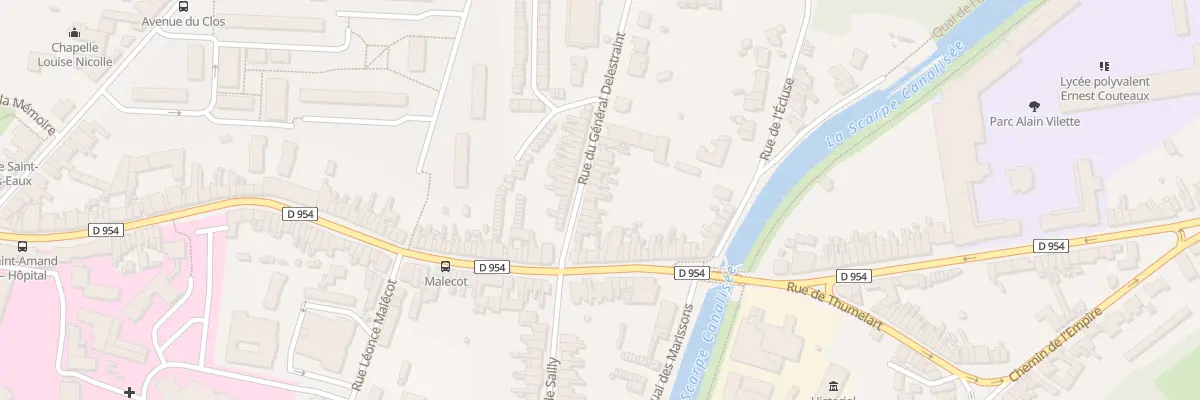 Plan du 12 Rue du Gal Delestraint à Saint-Amand-les-Eaux
