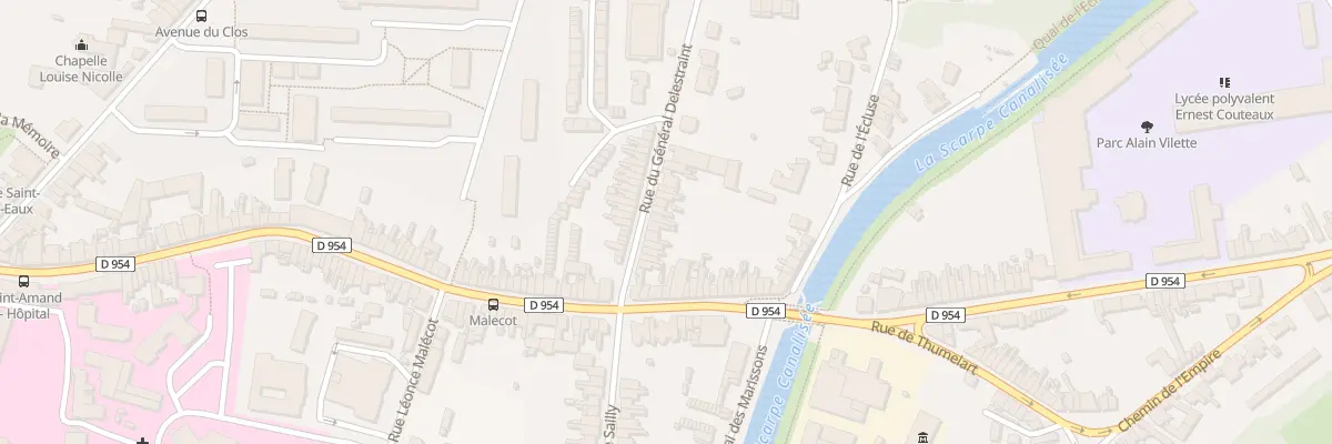 Plan du 14 Rue du Gal Delestraint à Saint-Amand-les-Eaux