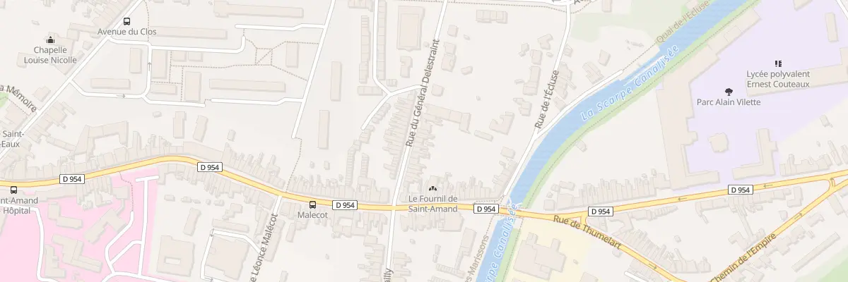 Plan du 18 Rue du Gal Delestraint à Saint-Amand-les-Eaux