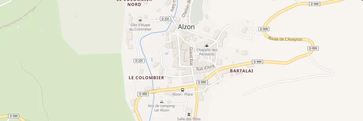Plan du 5077 Le Village à Alzon