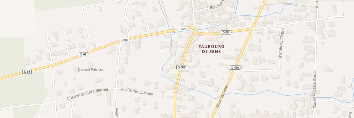 Plan du 8 Rue Faubourg de Sens à Traînel