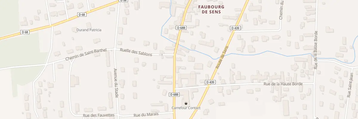 Plan du 17 Rue Faubourg de Sens à Traînel