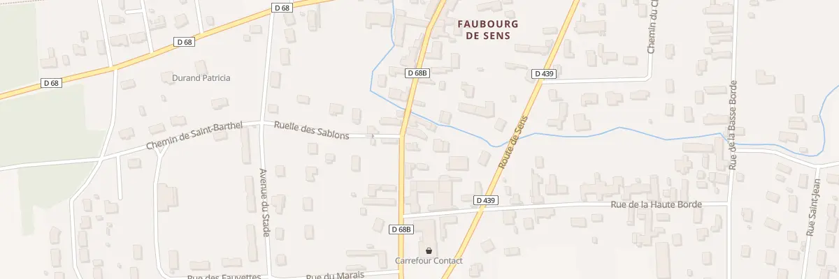 Plan du 15 Rue Faubourg de Sens à Traînel