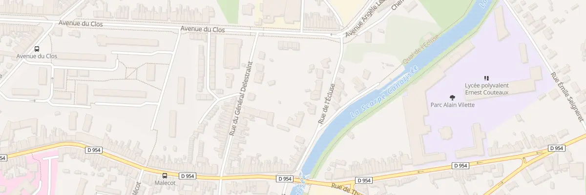 Plan du 21 Rue de l’Ecluse à Saint-Amand-les-Eaux