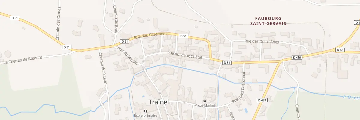 Plan du 14 Rue du Vieux Chatel à Traînel