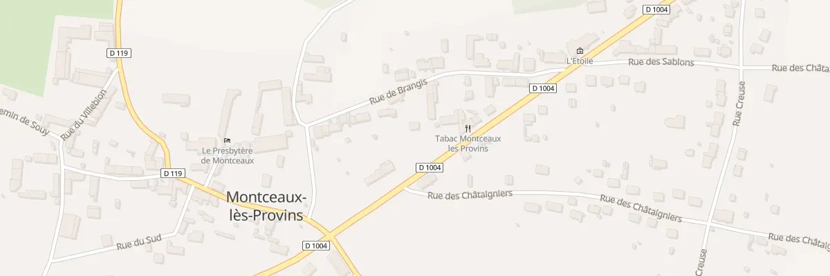 Plan du 18 N Route Nationale 4 à Montceaux-lès-Provins