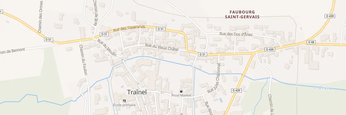 Plan du 20 Rue du Vieux Chatel à Traînel