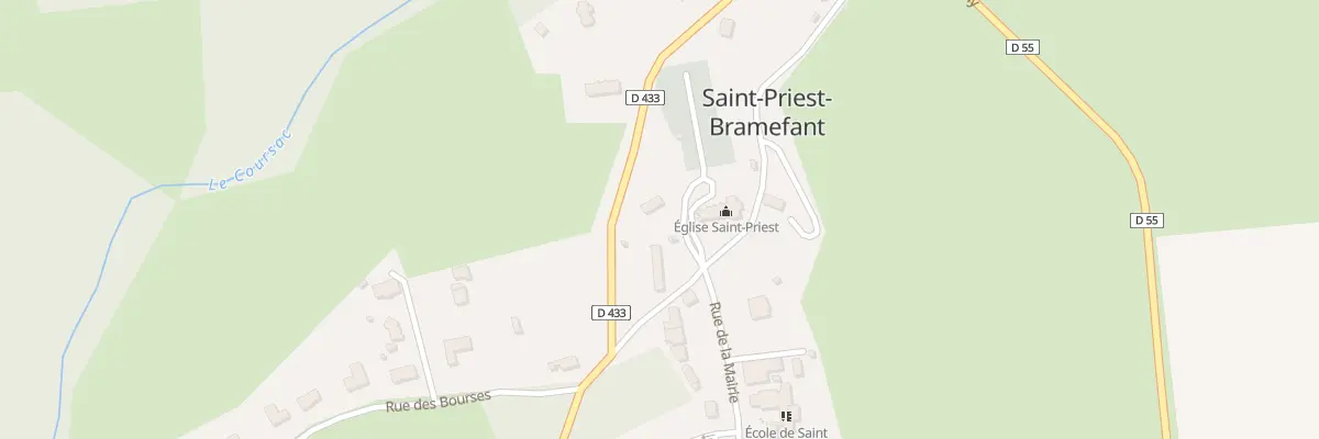 Plan du 1 Pl de l’Église à Saint-Priest-Bramefant