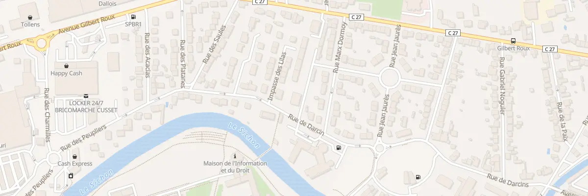 Plan du 64 Rue de Darcin à Cusset