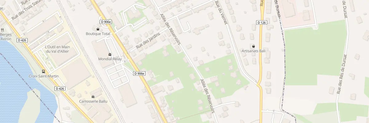 Plan du 42 All des Réservoirs à Vichy