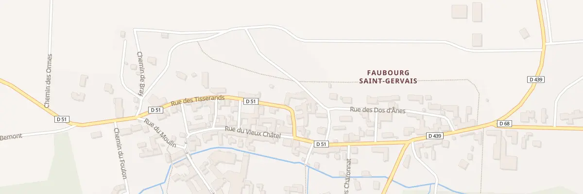 Plan du 8 Rue des Tisserands à Traînel