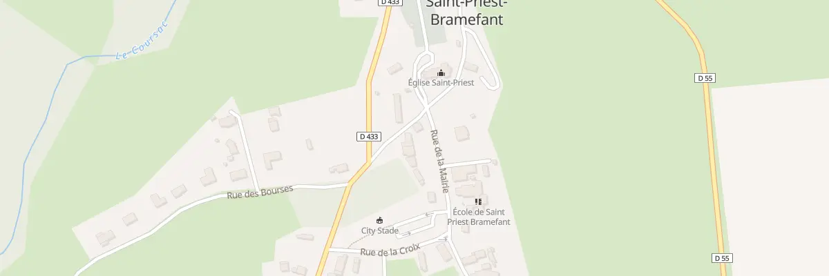 Plan du 2 Rue de la Mairie à Saint-Priest-Bramefant