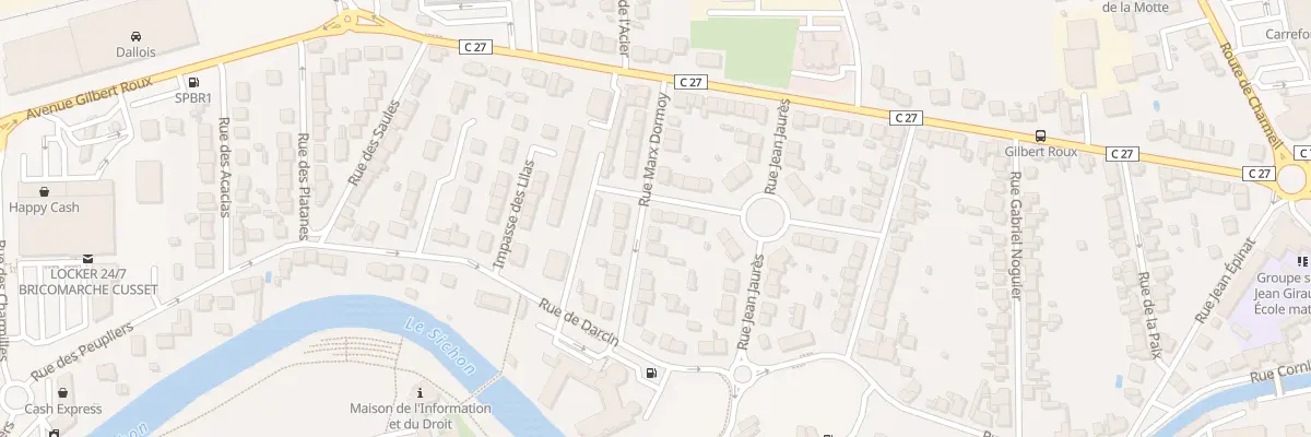 Plan du 19 Rue Georges Clémenceau à Cusset