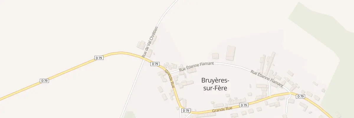Plan du 25 Rue Etienne Flamant à Bruyères-sur-Fère