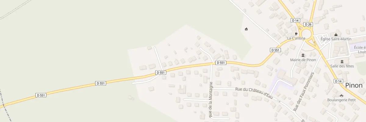 Plan du 12 Rue de Vauxaillon à Pinon