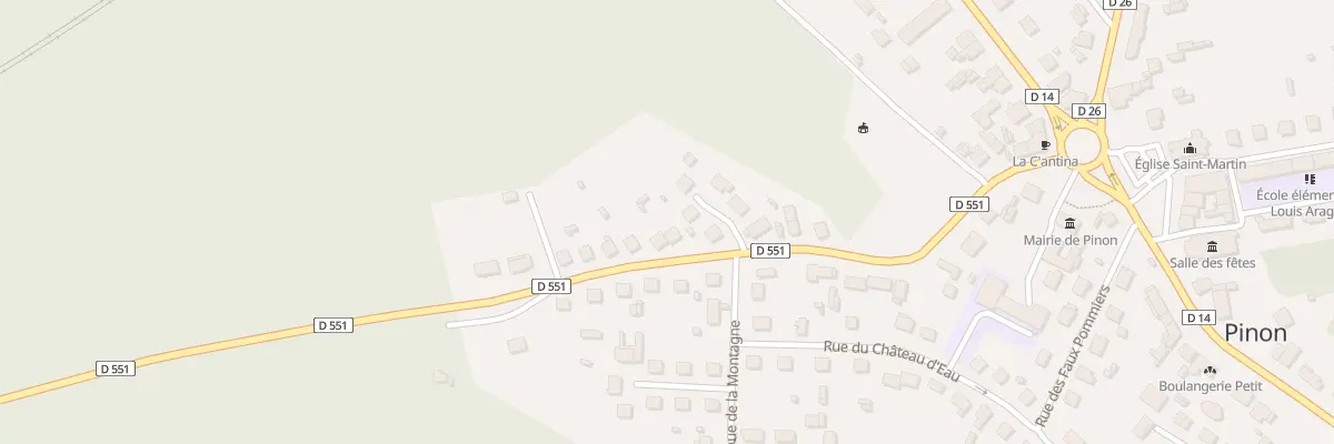 Plan du 8 Rue de Vauxaillon à Pinon