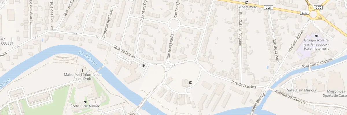 Plan du 40 Rue de Darcin à Cusset